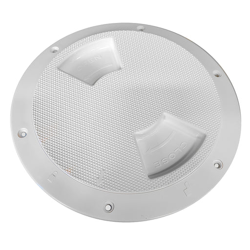 SeaDog Textured Quarter Turn Deck Plate  White  6 3361621