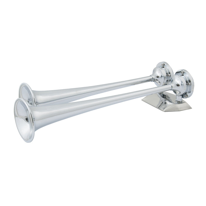 Marinco 12V Chrome Plated Dual Trumpet Air Horn 10106