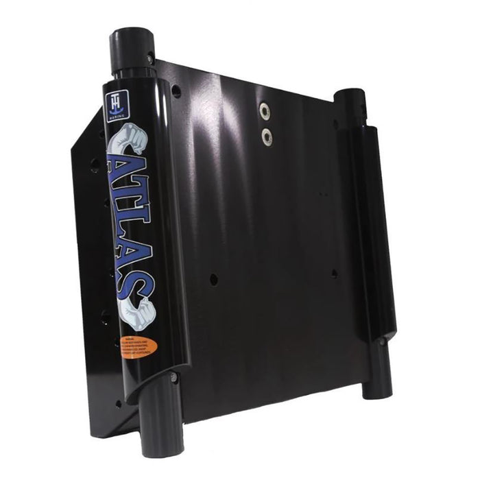 TH Marine ATLAS 6 Set Back Hydraulic Jack Plate  Gloss Black Anodized AHJ6VBDP