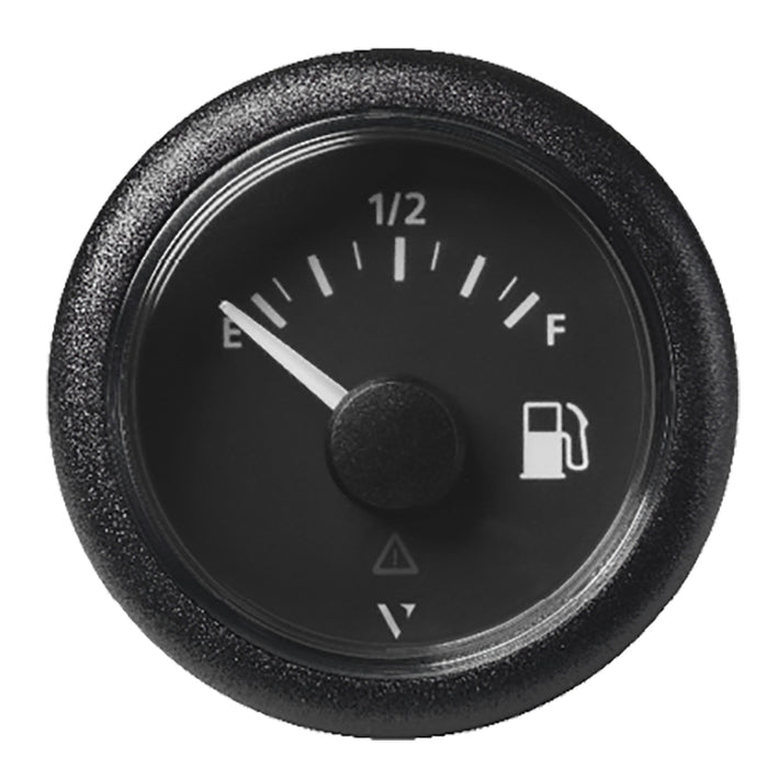Veratron 52MM 2116 ViewLine Fuel Level Gauge EmptyFull  240335 OHM  Black Dial  Round Bezel A2C59514094