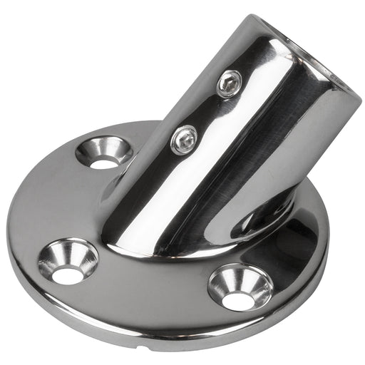 SeaDog Rail Base Fitting 234 Round Base 45 316 Stainless Steel  1 OD 2804511
