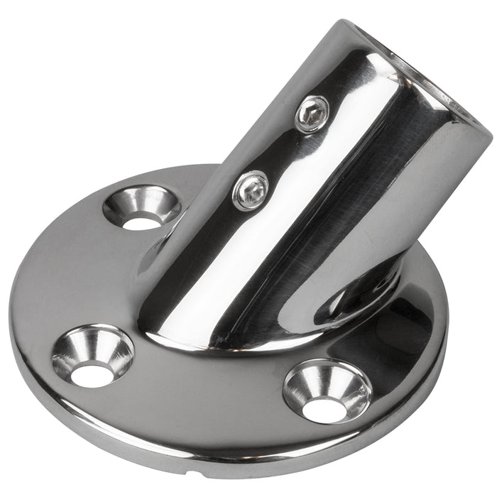 SeaDog Rail Base Fitting 234 Round Base 45 316 Stainless Steel  1 OD 2804511