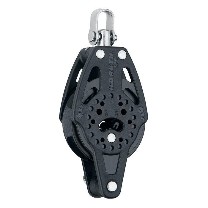 Harken 57mm Carbo Single Ratchet Block wSwivel  Becket 2136