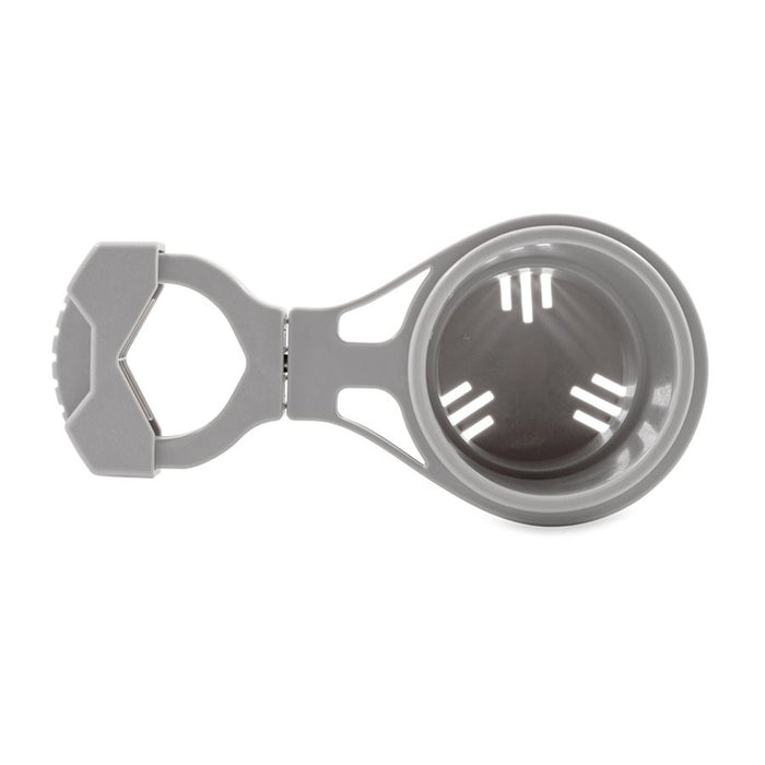 Camco ClampOn Rail Mounted Cup Holder  Small for Up to 114 Rail  Grey 53093