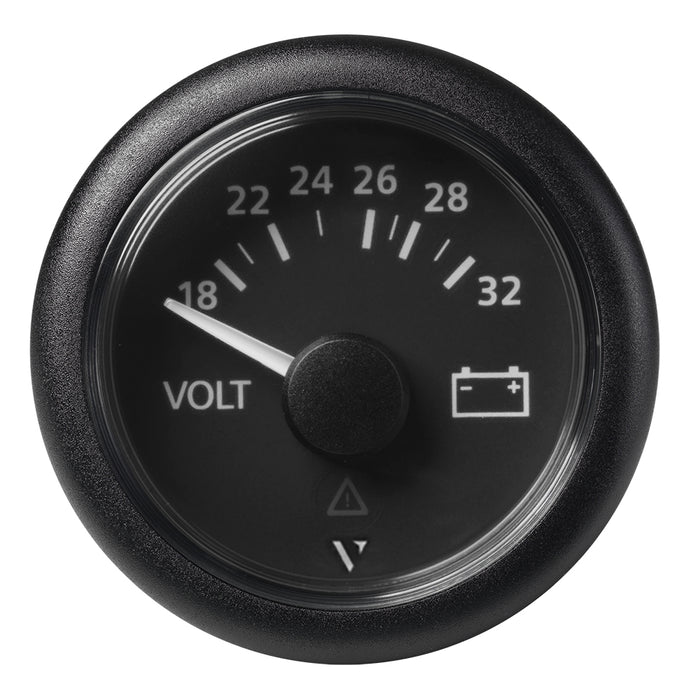 Veratron 52mm 2116 Viewline Voltmeter 1832V  Black Dial  Bezel A2C59512458