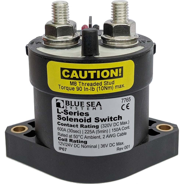 Blue Sea 7765 LSeries Solenoid Switch  150A  1224V DC 7765