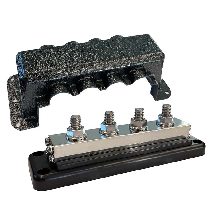 Victron Busbar 600A 4P  Cover 4X 38 Plus 4X M8 Terminals VBB160040010