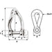 Wichard SelfLocking Twisted Shackle  Diameter 6mm  14 1223W