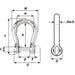 Wichard SelfLocking Bow Shackle  Diameter 6mm  14 1243W
