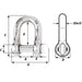 Wichard Captive Pin D Shackle  Diameter 5mm  316 1402W