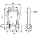 Wichard Captive Pin Bow Shackle  Diameter 4mm  532 1441W
