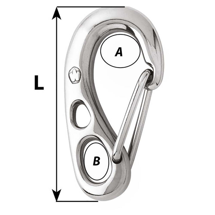 Wichard 3 HR Safety Snap Hook  75mm 2381W
