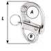 Wichard 234 Snap Shackle wFixed Eye  70mm 2472W