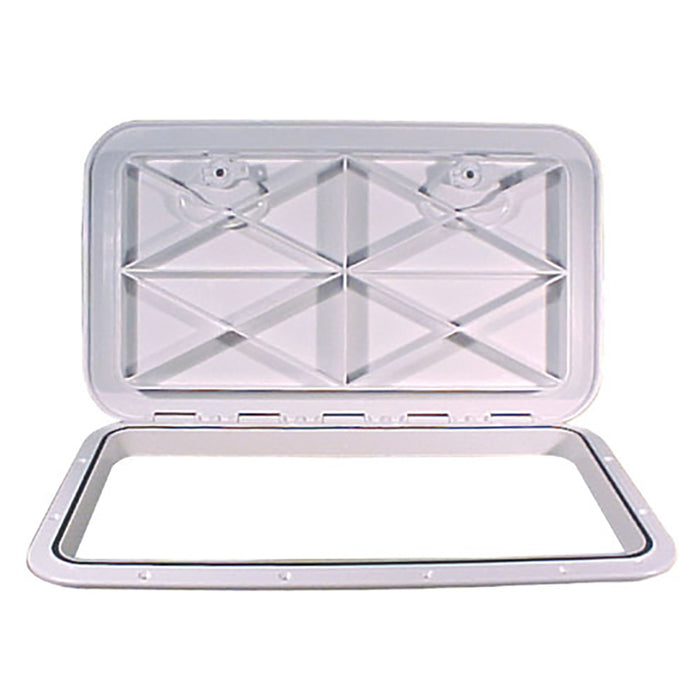 Beckson 14 x 24 Flush Hatch White  ASA Material  Acrylonitrile Styrene Acrylate HT1424AW
