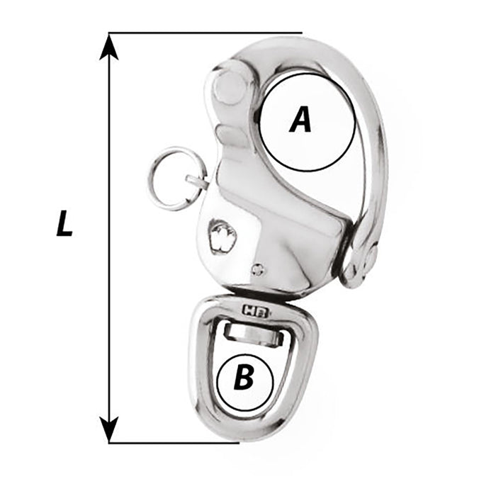 Wichard 434 Snap Shackle wSwivel Eye 2477W