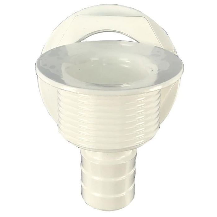 TH Marine Straight Barbed AllPurpose Drain  White APD2DP