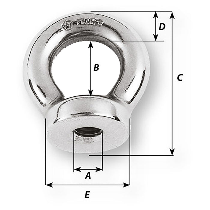 Wichard 38 Eye Nut  1316 Diameter 6351W