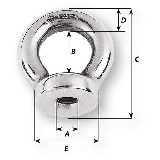 Wichard 12 Eye Nut  1116 Diameter 6361W