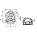 Wichard Folding Pad Eye  Diameter 2564 6606W
