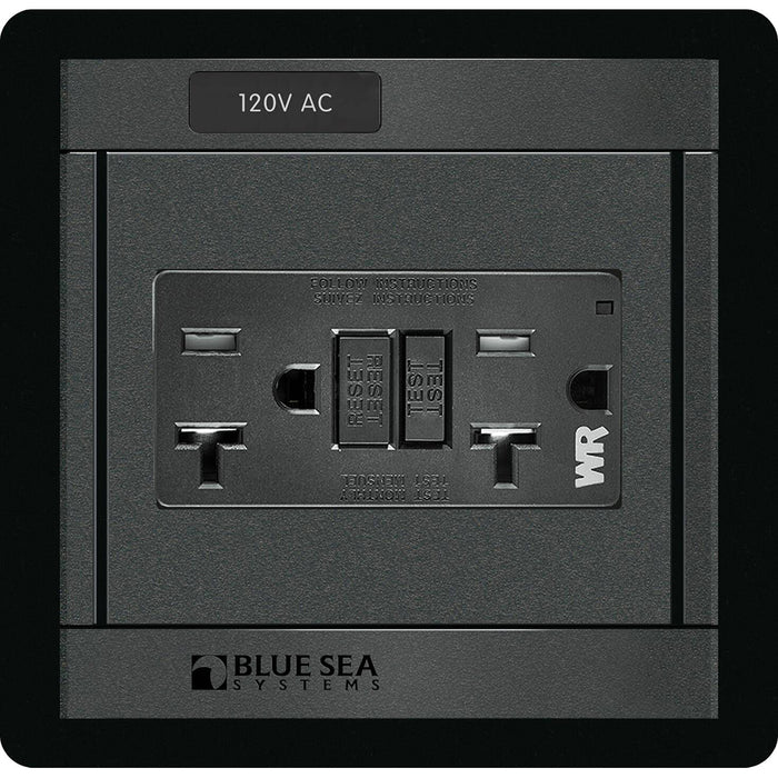 Blue Sea 1499  360 Panel  120V AC GFCI Dual Outlet 1499