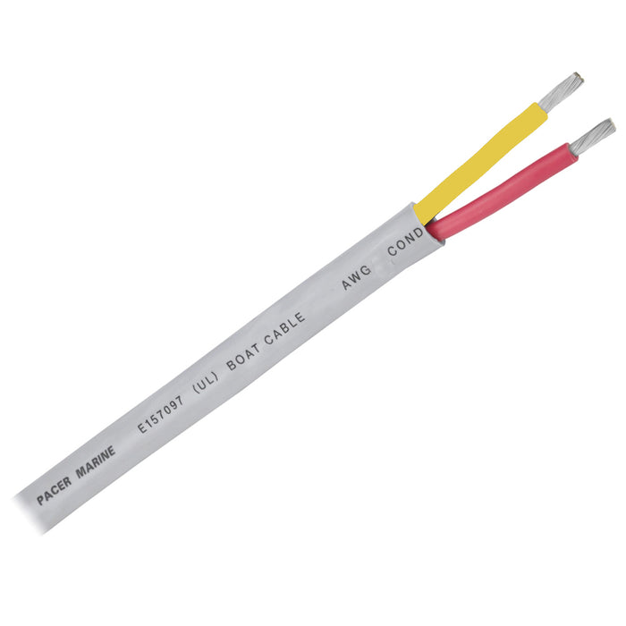 Pacer 102 AWG Round Safety Duplex Cable  RedYellow  100 WR102RYW100