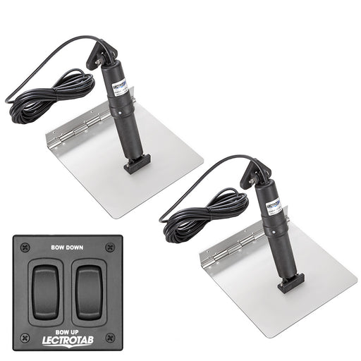 Lectrotab XKA Stainless Steel Trim Tab Kit wRocker Switch  12 x 18  XKAF12X18