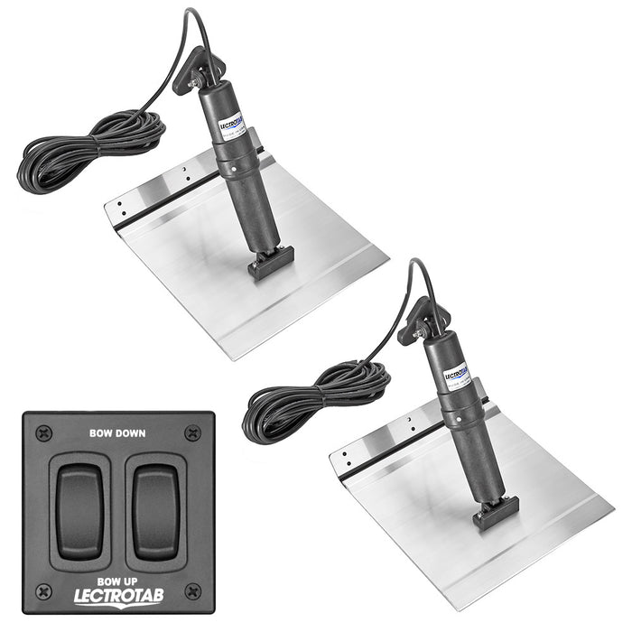 Lectrotab XKA Aluminum Alloy Trim Tab Kit wRocker Switch  9 x 9  XKAF9X9A