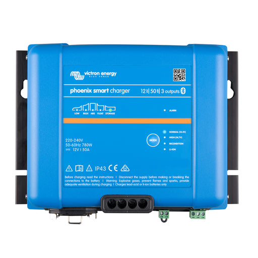 Victron Phoenix Smart IP43 Charger 1250 3 120240VAC Requires 515P Mains Cord PSC125053095