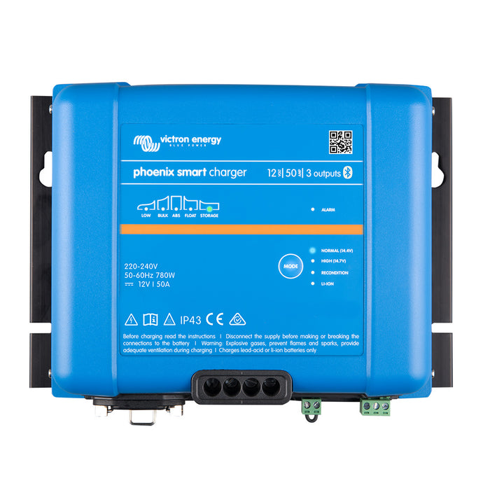 Victron Phoenix Smart IP43 Charger 1250 3 120240VAC Requires 515P Mains Cord PSC125053095