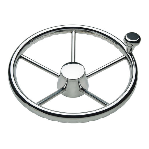Schmitt Marine 170 Finger Grip Destroyer 5Spoke 135 Stainless Steel Cap 34 Tapered Shaft wKnob 1731321FGKR
