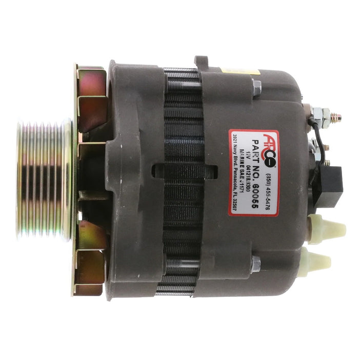 ARCO Marine Premium Replacement Alternator wMultiGroove Pulley  12V 55A 60055
