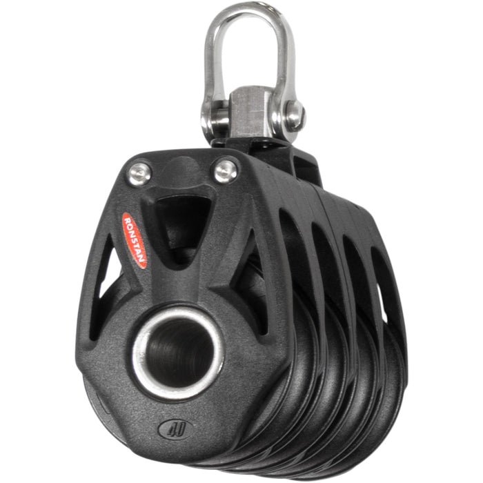 Ronstan Series 40 Orbit BB Quad Block wSwivel Shackle RF48400