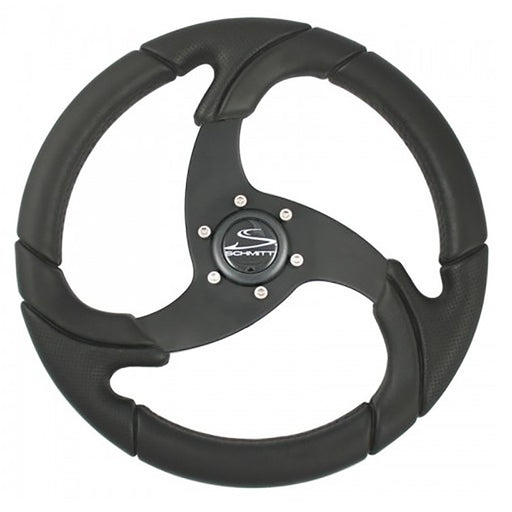 Schmitt Marine Folletto 142 Wheel  Black Polyurethane  34 Tapered Shaft wBlack Center Cap PU021104R