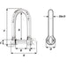 Wichard SelfLocking Long D Shackle  10mm Diameter  1332 1215W
