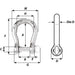 Wichard Not SelfLocking Bow Shackle  20mm Diameter  2532 1248W
