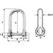 Wichard SelfLocking Large Opening Shackle  6mm Diameter  14 1263W