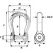 Wichard SelfLocking Allen Head Pin Bow Shackle  6mm Diameter  14 1343W