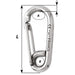 Wichard Symmetric Carbin Hook  120mm Length  1532 2317W