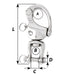 Wichard HR Snap Shackle With Clevis Pin Swivel  120mm Length  42332 2478W