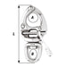 Wichard HR Quick Release Snap Shackle With Swivel Eye  80mm Length  3532 2674W