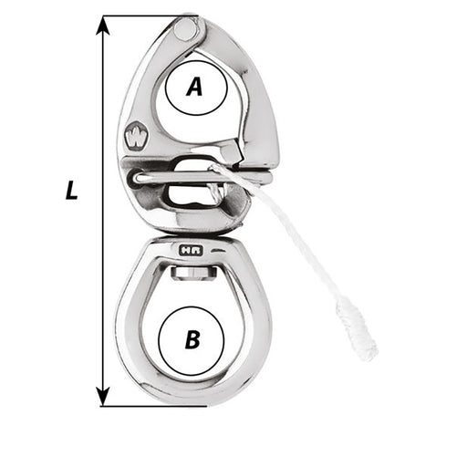 Wichard HR Quick Release Snap Shackle With Large Bail 145mm Length  54564 2777W