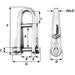 Wichard HR Key Pin Shackle With Bar  6mm Pin Diameter 91433W