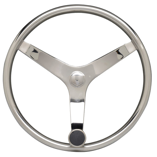Uflex  V46  135 Stainless Steel Steering Wheel wSpeed Knob V46