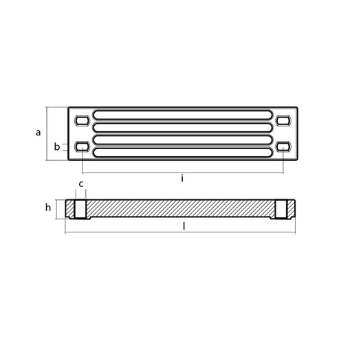 Tecnoseal Aluminum Yamaha Bar Anode fEngine Bracket 011121AL