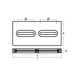 Tecnoseal Rectangular Zinc Plate Anode wInserts  12 x 6 x 1 TECDIVERSD