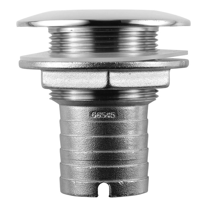 Attwood Stainless Steel ThruHull Short Straight Barbed  112 Inner Diameter 665453