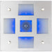 SeaDog Square LED Mirror Light wOnOff Dimmer  White  Blue 4018403