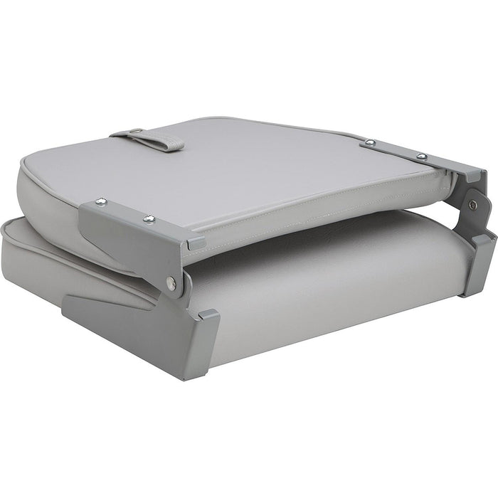 Attwood SwivlEze Low Back Padded Flip Seat  Grey 98395GY