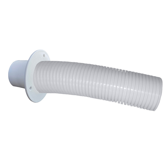 Trident Marine 4 White Stern Flex Hose wTransom Flange TFK4W