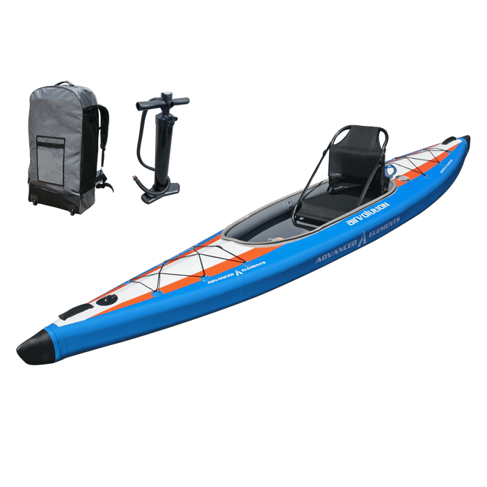 Advanced Elements AirVolution™ Pro Recreational Kayak WITH Pump, Orange/White